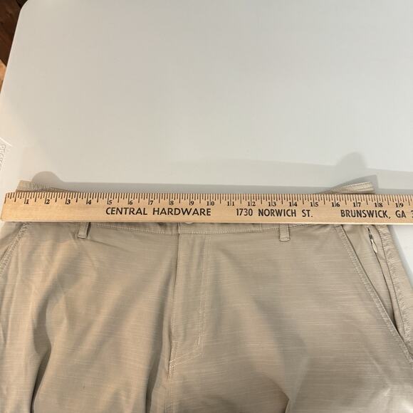 Aftco Men's Fishing Shorts Sz 36 Light Tan Brown Cargo Stretch Lightweight - Picture 8 of 10